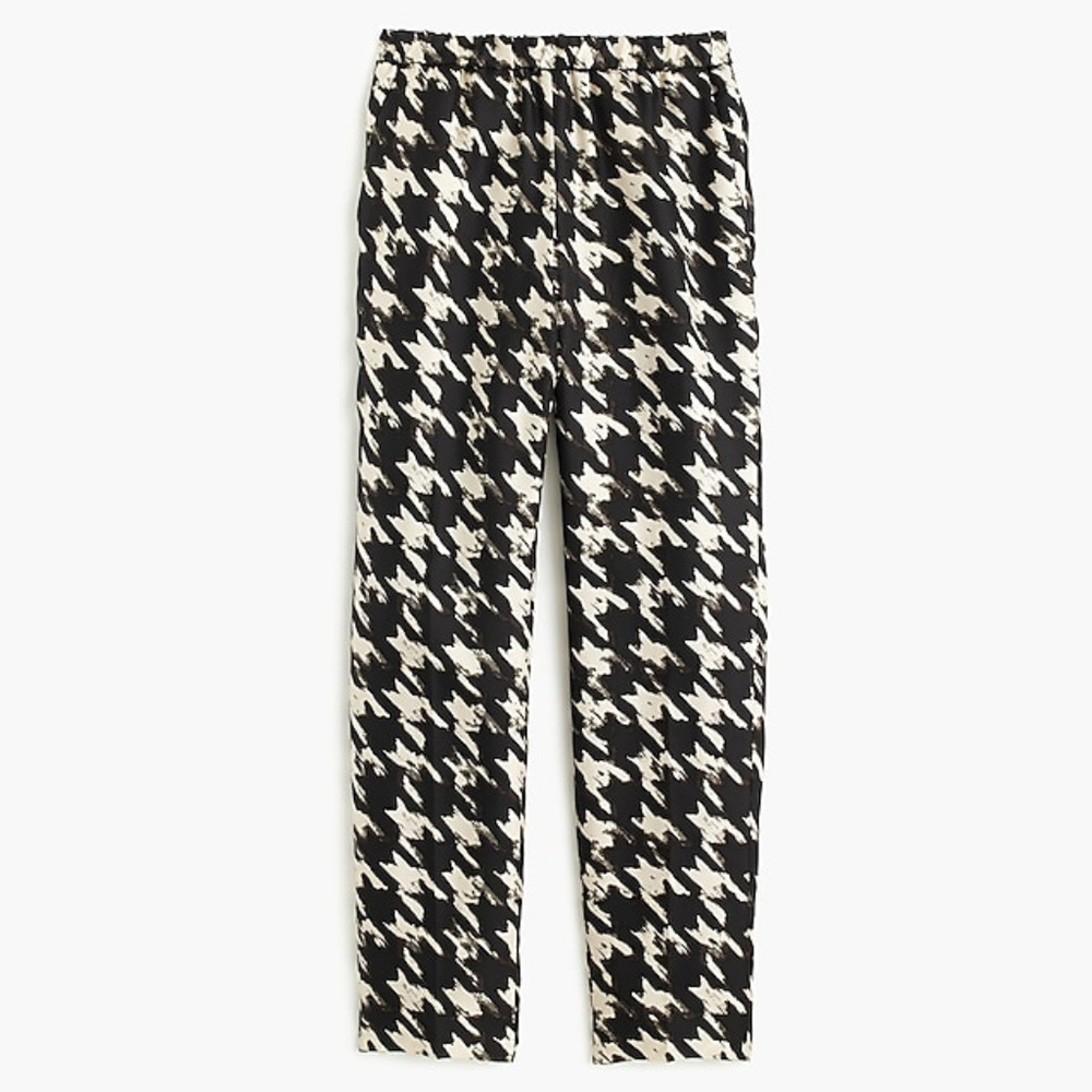 J. Crew Silk Pull on Pant In Wolfstooth, size 4 - Picture 3 of 7